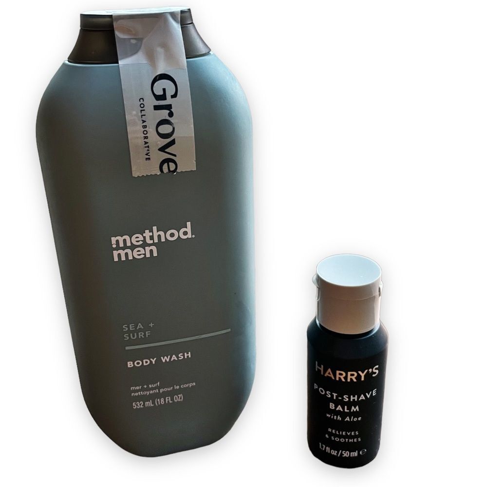 Lot of Method Men Sea & Surf Body Wash 18fl oz and Harry’s Post Shave Balm